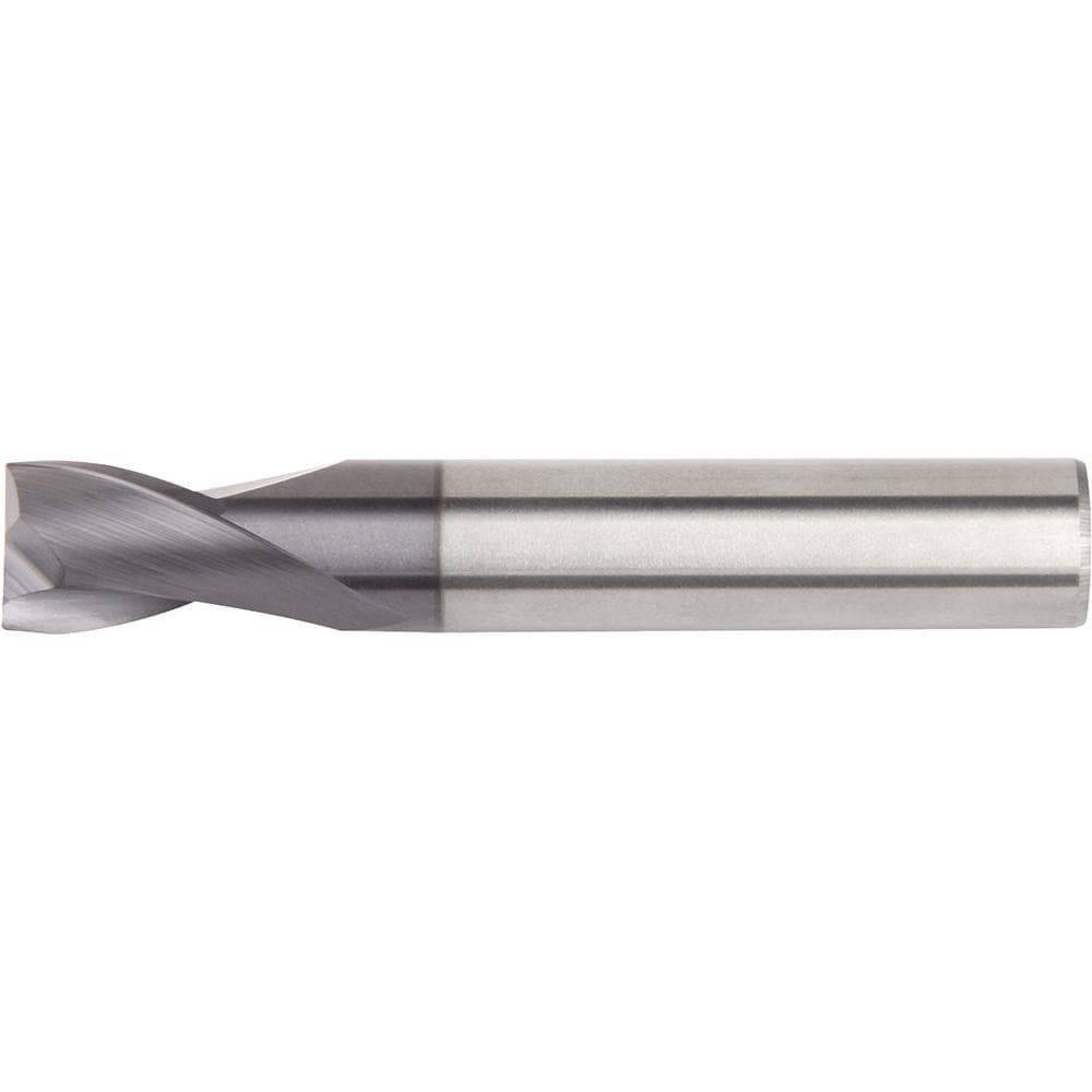 Square End Mill: 8 mm Dia, 28 mm LOC, 2 Flutes, Solid Carbide