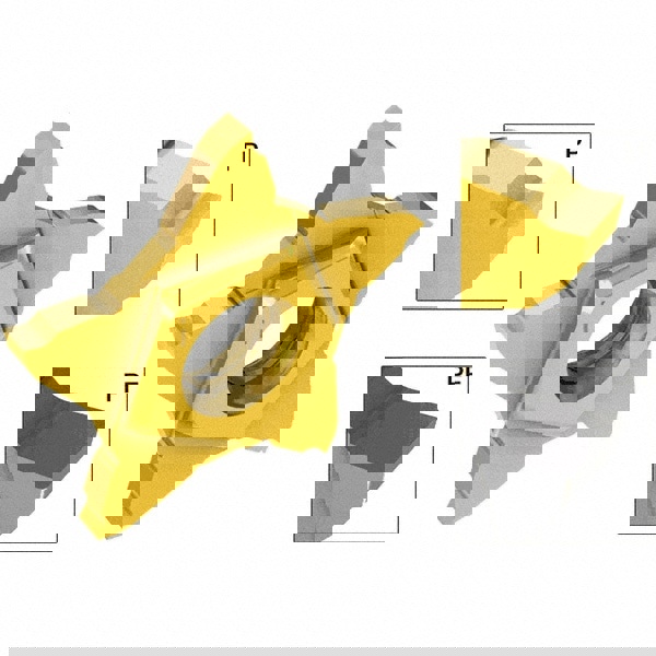 Cutoff Insert: PENTA24N250PF020 IC908, Carbide, 2.5 mm Cutting Width