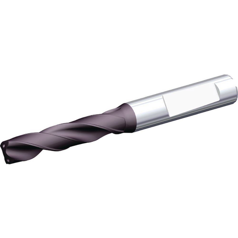 Spiral-Flute Drill Bit: 6.6 mm Dia, 132 &deg; Point, Carbide