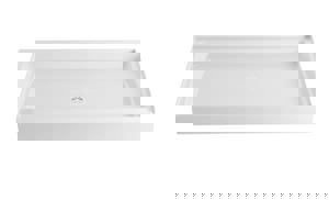 60X34 SHWR FLR W/ STRN *MORENCI WH