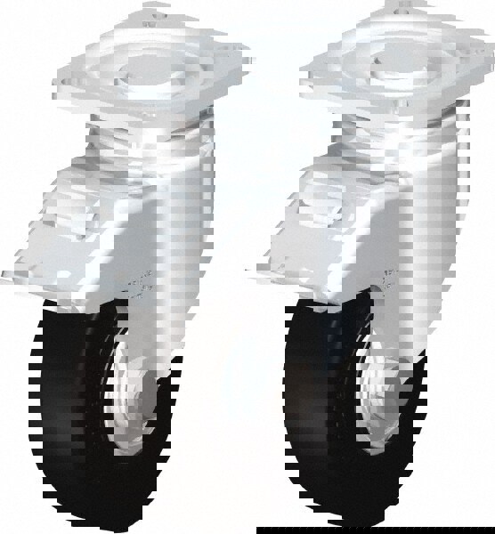 Swivel Top Plate Caster: Solid Rubber, 4