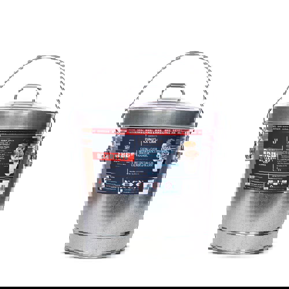 Galvanized Steel Trash Can w/Locking LId: