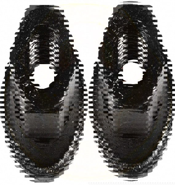 9/16-18 Black Oil Quench Finish Flanged Wheel Nut