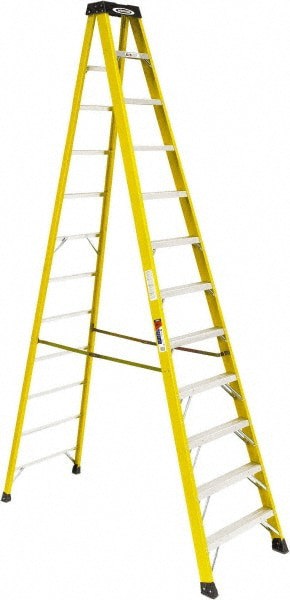 11-Step Fiberglass Step Ladder: Type IA, 300 lb Capacity, 12' High