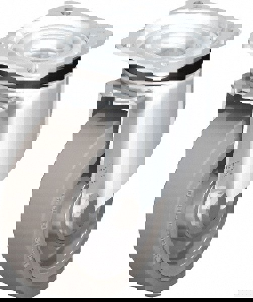 Swivel Top Plate Caster: Solid Rubber, 4