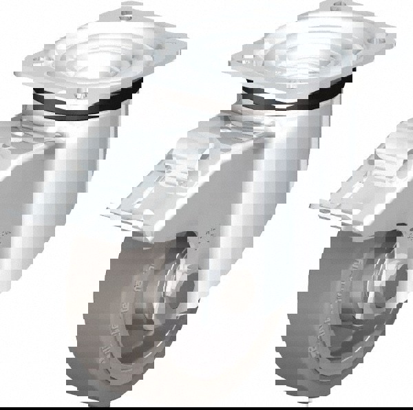 Swivel Top Plate Caster: Solid Rubber, 4