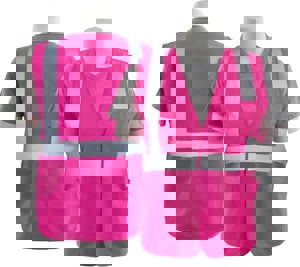 S762P XL NON-ANSI SAF VEST PINK