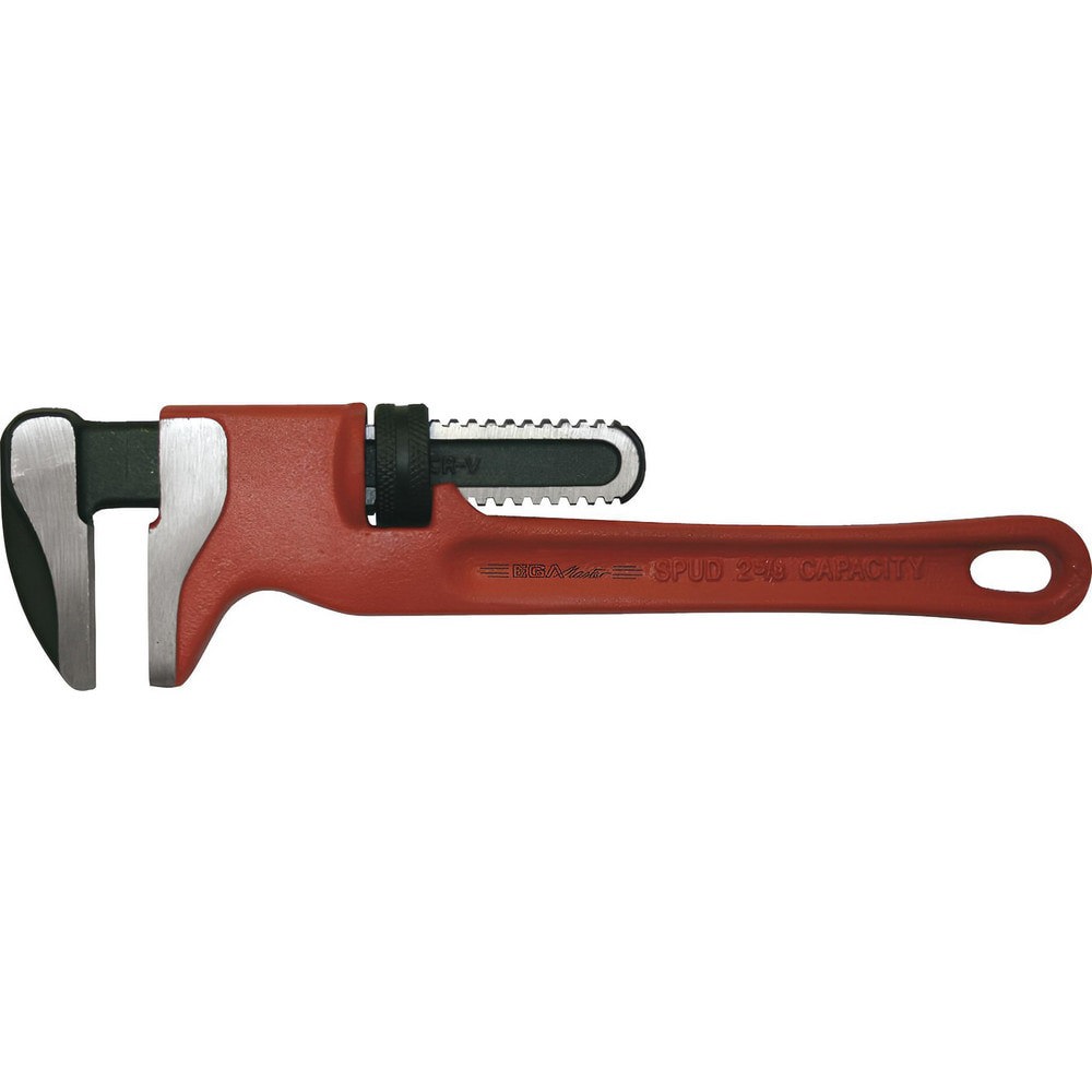 Pipe Wrenches; Wrench Type: Pipe Wrench ; Maximum Pipe Capacity (Inch): 2-5/8 ; Overall Length (Inch): 12 ; Material: Ductile Iron ; Jaw Texture: Smooth ; Additional Information: Head Size: 24 x 16; Weight: 1.2 kg; Packaging: 6/BX