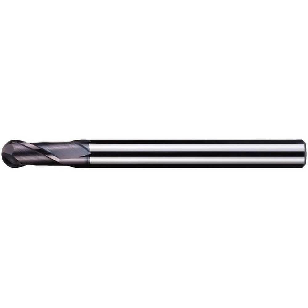 Ball End Mills; Mill Diameter (Inch): 1/2 ; Mill Diameter (Decimal Inch): 0.5000 ; Mill Diameter (mm): 12.70 ; Number Of Flutes: 2 ; End Mill Material: Solid Carbide ; Length of Cut (Decimal Inch): 1.0000