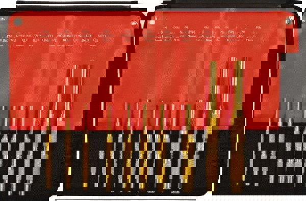 Pin Punch Set: 10 Pc, 1.5 to 12 mm