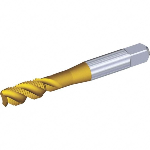 Spiral Flute Tap: 3/8-16, 3 Flutes, Modified Bottoming, Cobalt, Oxide Coated