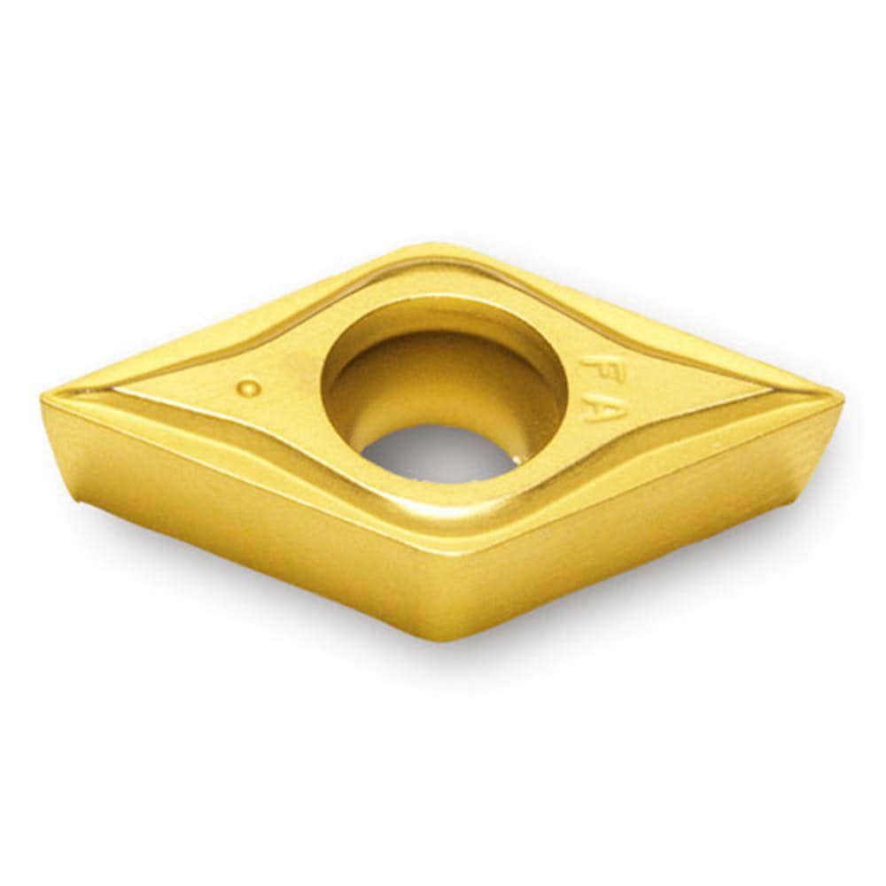Turning Inserts; Relief Angle: 7 ; Insert Style: DCMT ; Corner Radius (Decimal Inch): 0.0310 ; Included Angle: 55.0 ; Manufacturer Grade: PV3010 ; Coating/Finish: TiN