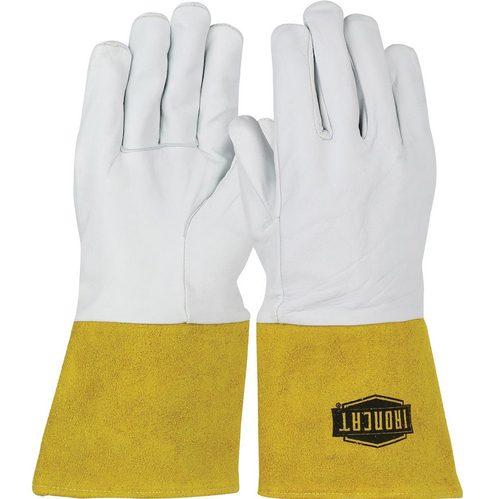 Welding Gloves: Ironcat 6141, Size Large, Uncoated-Coated, Pair, for TIG
