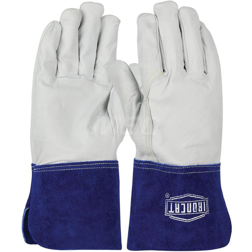 Welding Gloves: Size X-Large, Uncoated, Goatskin Leather, TIG Welding Application