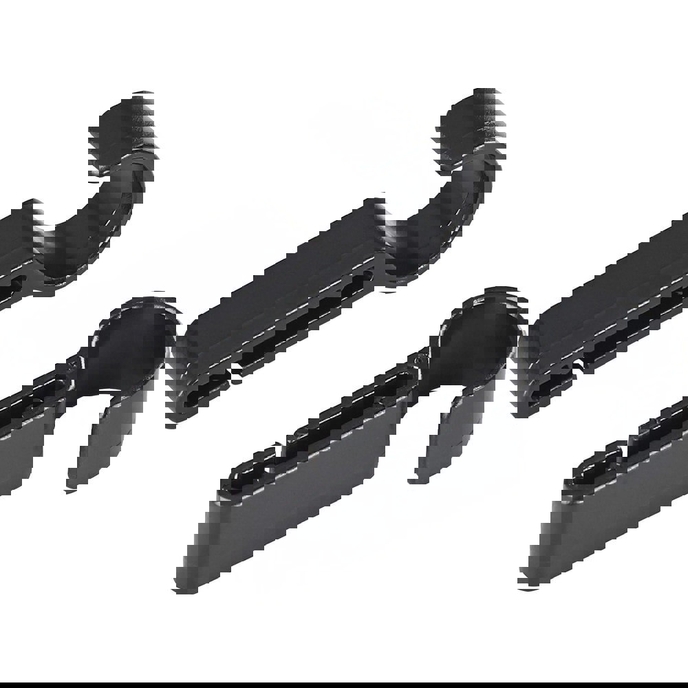 1 2-Piece Black Plastic Hard Hat Clip