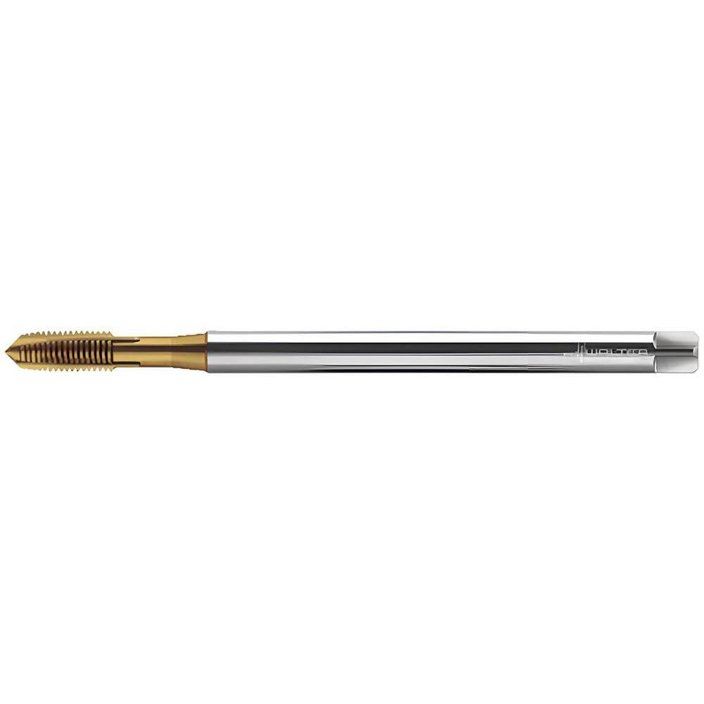 Spiral Point Tap: M10x1.5 Metric, 3 Flutes, Plug Chamfer, 6H Class of Fit, High-Speed Steel-E, TiN Coated