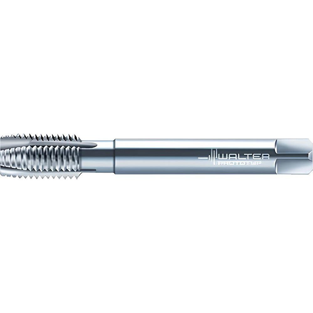 Spiral Point Tap: M8x1.25 Metric, 3 Flutes, Plug Chamfer, 6H Class of Fit, High-Speed Steel-E, Bright/Uncoated