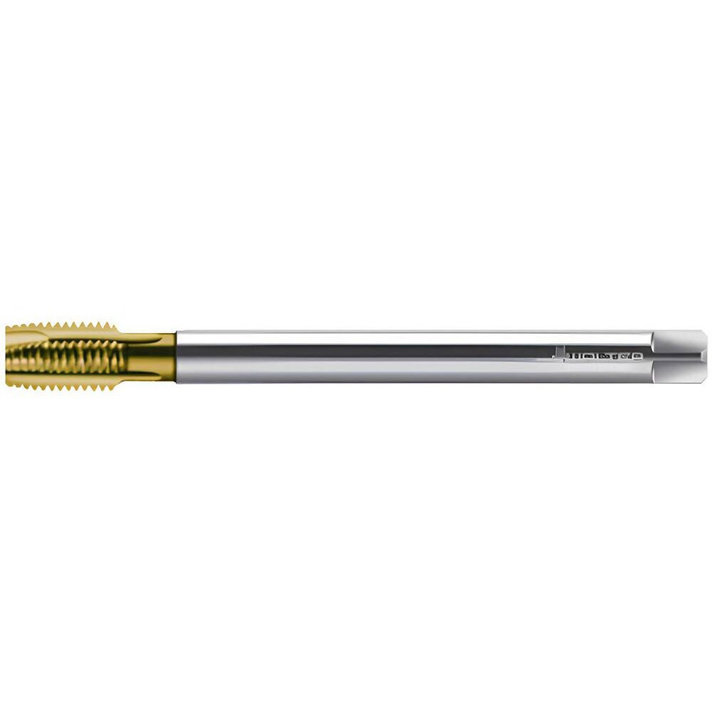Spiral Point Tap: M16x2 Metric, 3 Flutes, Plug Chamfer, 6H Class of Fit, High-Speed Steel-E, TiN Coated