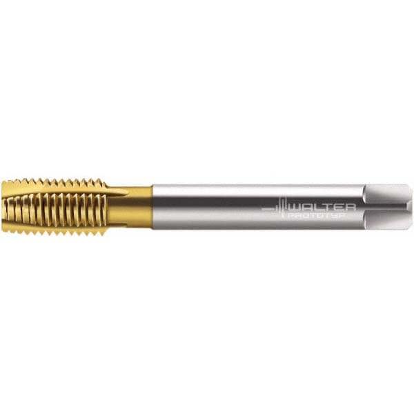 Spiral Point Tap: M24 x 2, Metric Fine, 4 Flutes, Plug, 6H, Cobalt, TiN Finish