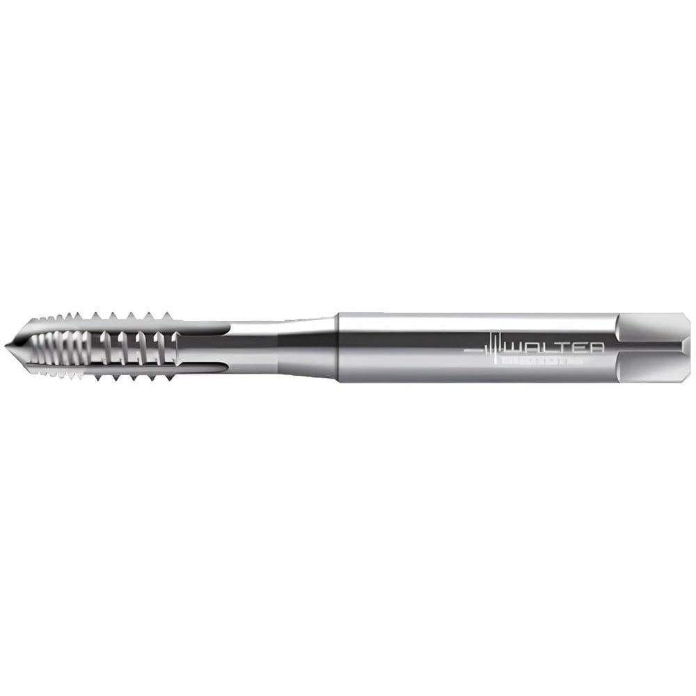 Spiral Point Tap: M8x1.25 Metric, 3 Flutes, Plug Chamfer, 6H Class of Fit, High-Speed Steel-E, Bright/Uncoated