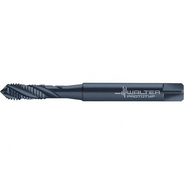 Spiral Flute Tap: M7x1.00 Metric, 3 Flutes, Modified Bottoming, 6HX Class of Fit, Cobalt, Oxide Coated