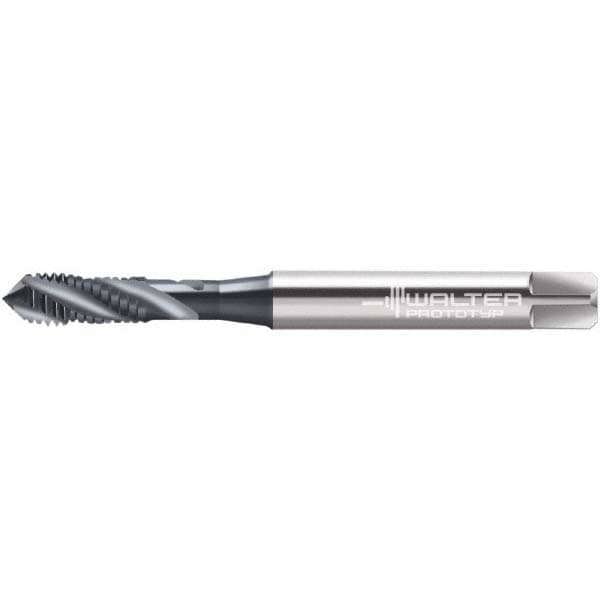 Spiral Flute Tap: M4x0.70 Metric, 3 Flutes, Modified Bottoming, 6HX Class of Fit, Cobalt, TICN Coated