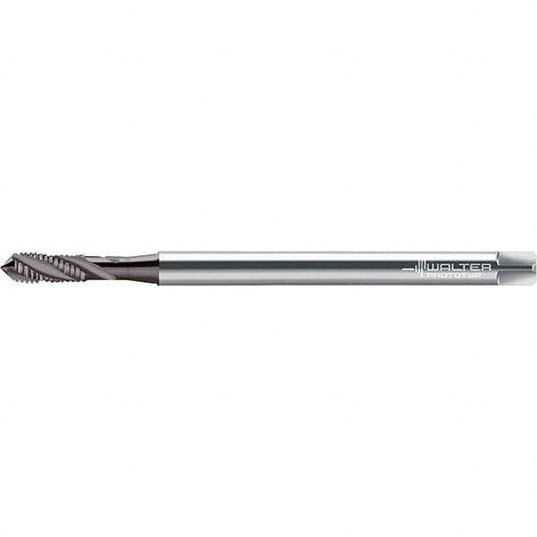 Spiral Flute Tap: M6x1.00 Metric, 3 Flutes, Modified Bottoming, 6HX Class of Fit, Cobalt, Hardlube Coated