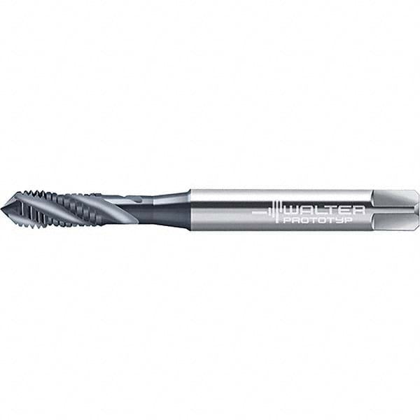 Spiral Flute Tap: M10x1.50 Metric, 3 Flutes, Modified Bottoming, 6GX Class of Fit, Cobalt, TICN Coated