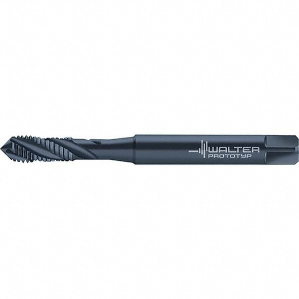 Spiral Flute Tap: #10-24 UNC, 3 Flutes, Modified Bottoming, 2B Class of Fit, Cobalt, Oxide Coated