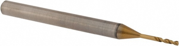 Screw Machine Length Drill Bit: 0.80 mm (0.0315) Dia, 150 deg, Vanadium High Speed Steel