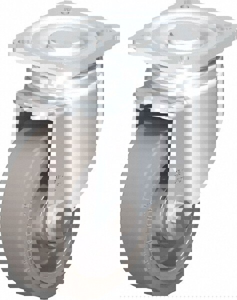 Swivel Top Plate Caster: Solid Rubber, 4