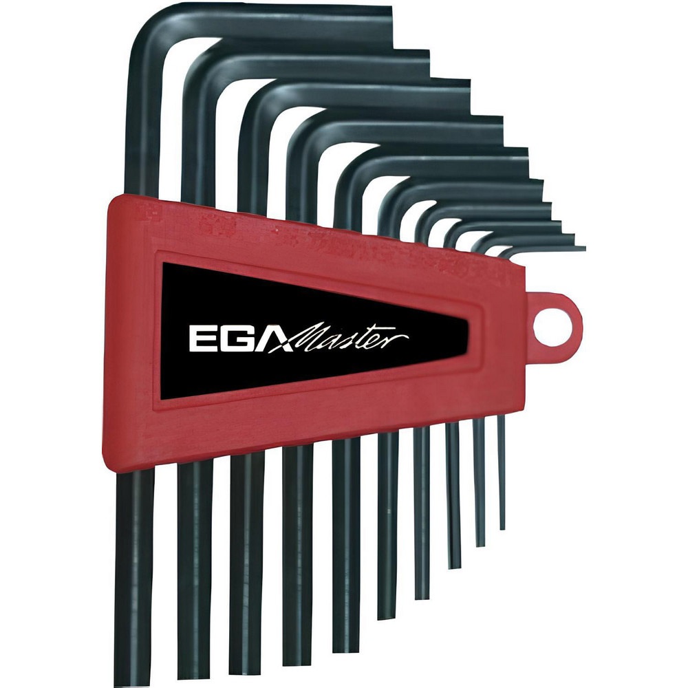 Hex Key Sets; Tool Type: Hexagonal Key ; Handle Type: L-Handle ; Hex Size Range (Inch): 1/16 - 3/8 ; Material: Chromium-Vanadium Steel ; Overall Length (Decimal Inch): 4.5000in ; Arm Style: Long