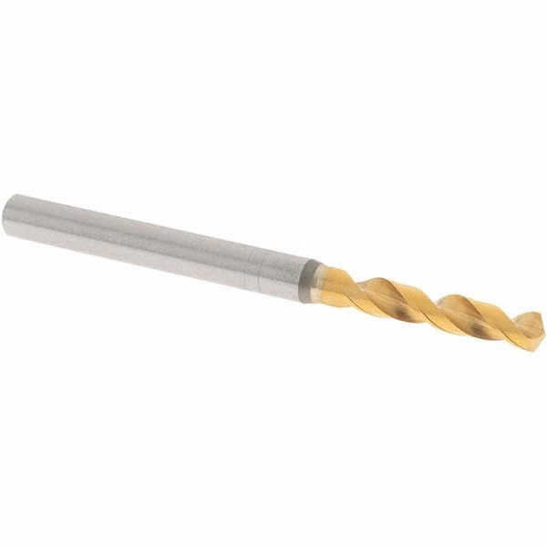Screw Machine Length Drill Bit: 3.40 mm (0.1339) Dia, 130 deg, Vanadium High Speed Steel