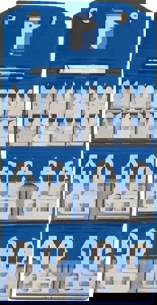 Radius Gage Set: Steel, 1/64 to 1/2