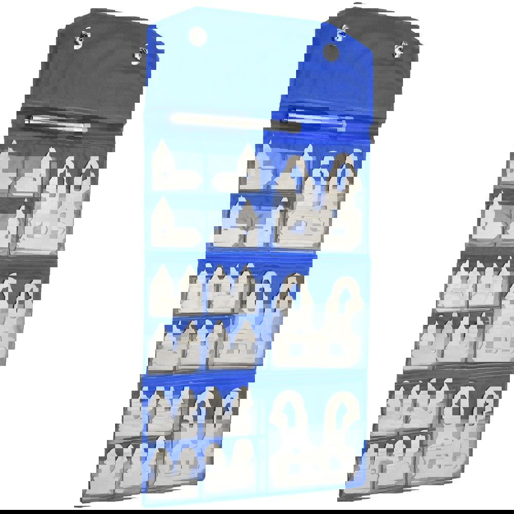 Radius Gage Set: Steel, 0.01 to 0.5