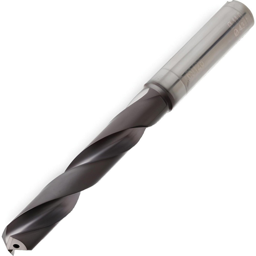 Jobber Length Drill Bit: 10.9 mm Dia, 140 &deg;, Solid Carbide