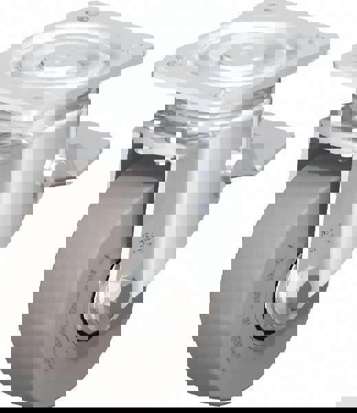 Swivel Top Plate Caster: Solid Rubber, 5