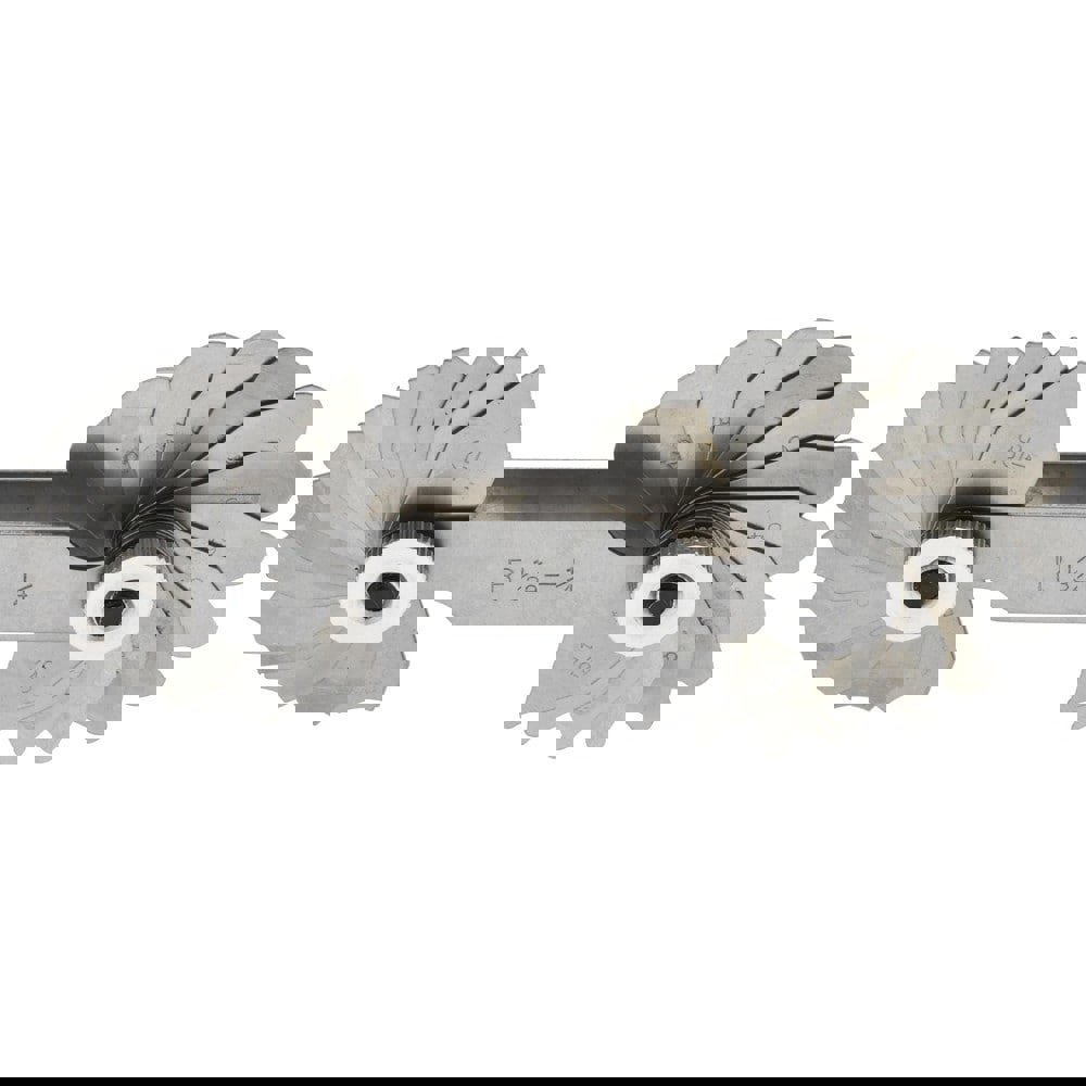 Radius Gage Set: Steel, 1/32 to 1/4