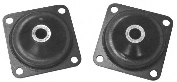Plate-Type Vibration Mounts; Shape: Square ; Axial Load Capacity: 120 (Pounds); Color Code: Red