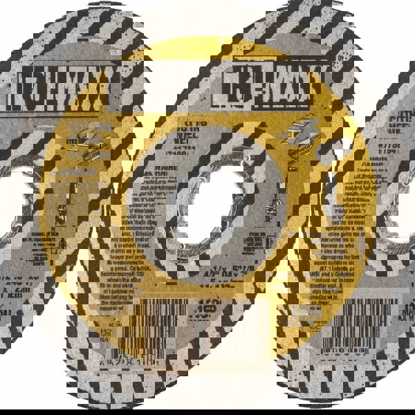 Cutoff Wheel: Type 1, 4-1/2