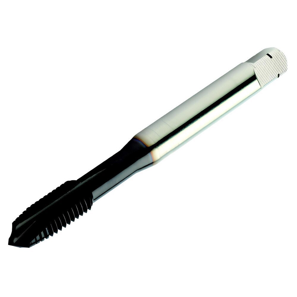 Spiral Point Tap: 7/16-20 UNF, 4 Flutes, Plug Chamfer, 3BX Class of Fit, High-Speed Steel-E-PM, TiAlN Coated