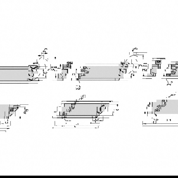 Indexable Grooving-Cutoff Toolholder: EVSCFL080210, 2 to 2 mm Groove Width, 10 mm Max Depth of Cut, Left Hand