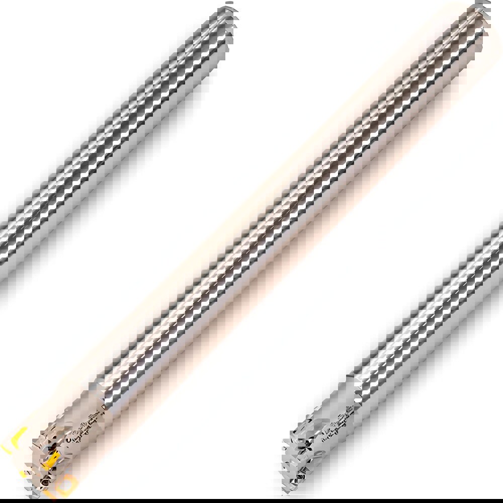 Indexable High-Feed End Mill: 10 mm Cut Dia, 0.39 mm Cylindrical Shank