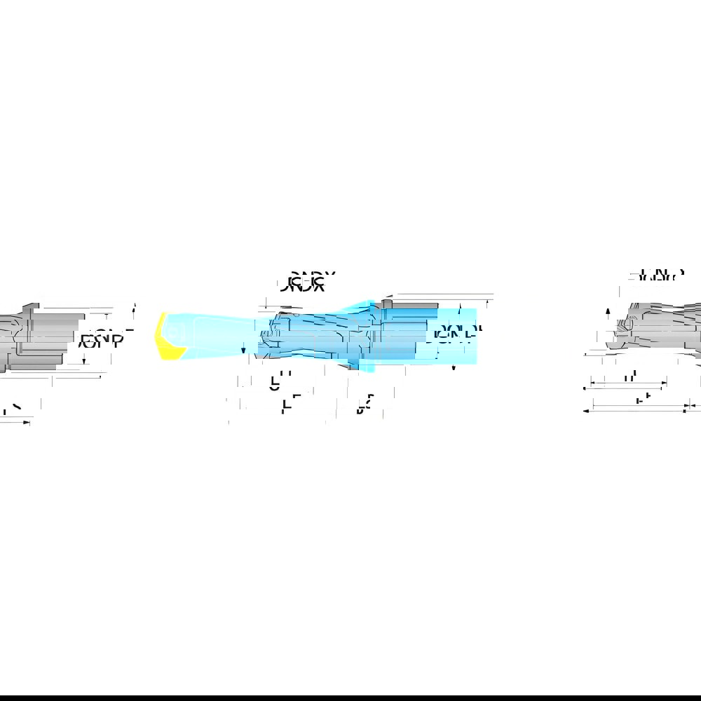 Replaceable-Tip Drill: 20 to 20.9 mm Dia, 63.11 mm Max Depth, 25 mm Flatted Shank