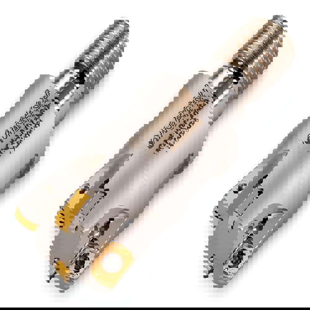 Indexable High-Feed End Mill: 32 mm Cut Dia, 1.14 mm Modular Shank