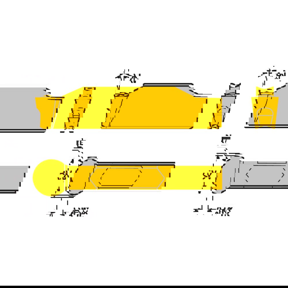Grooving Insert: N123H1-0400-RO 1125, Carbide