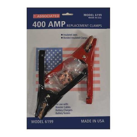 Booster Cable Clamps; Amperage Rating: 500 ; Color: Red & Black