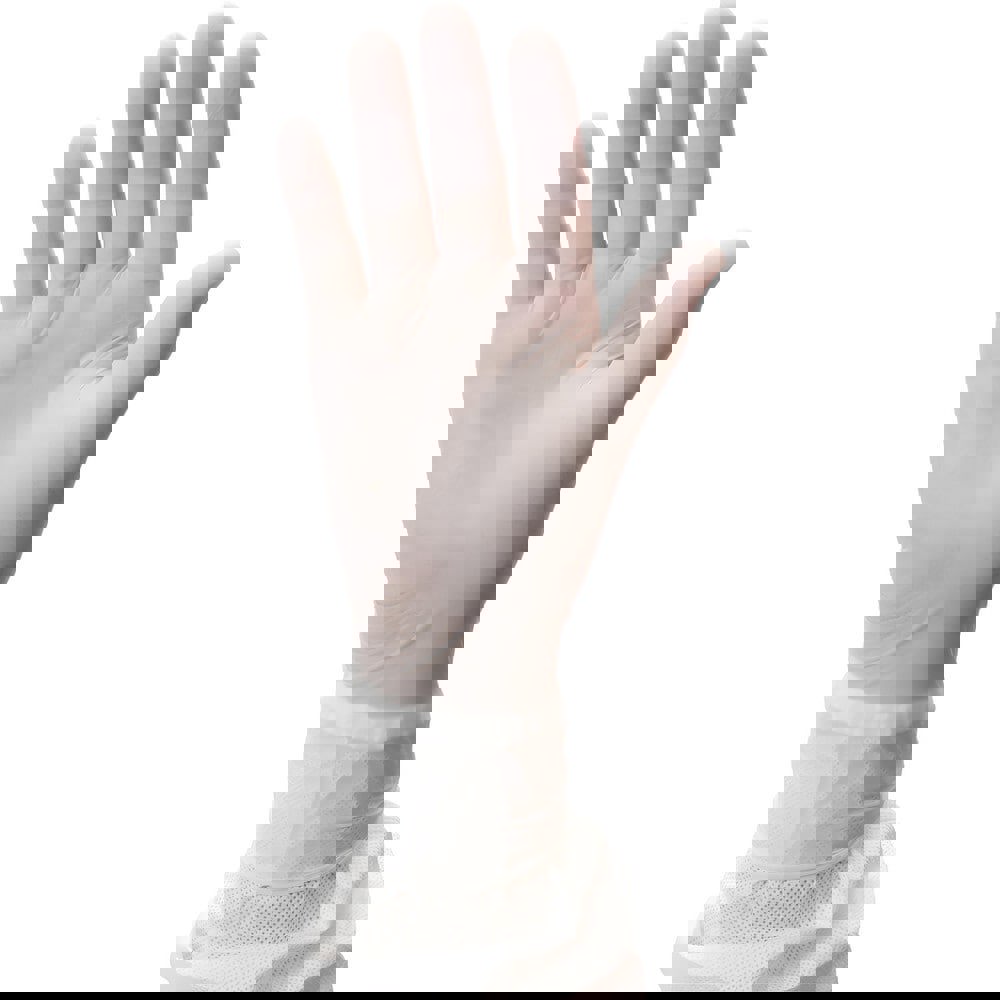 Disposable Gloves: 4.72 mil Thick, Nitrile-Coated, Nitrile, Cleanroom Grade