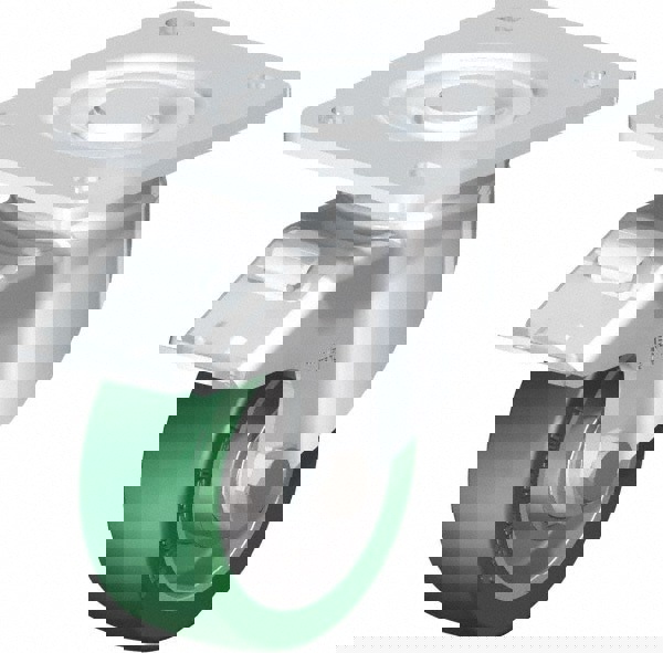 Swivel Top Plate Caster: Polyurethane-Elastomer Blickle Softhane, 4