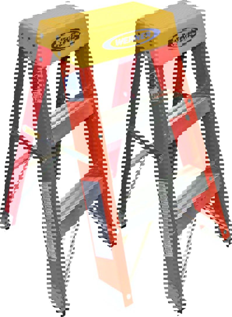 2 Step Fiberglass Step Ladder: Type IA